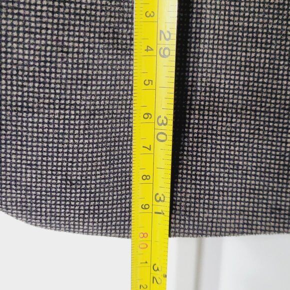 Massimo Brown Black Plaid 100% Cotton Soft  Short Court Pockets Blazer Size 42 - Picture 13 of 16